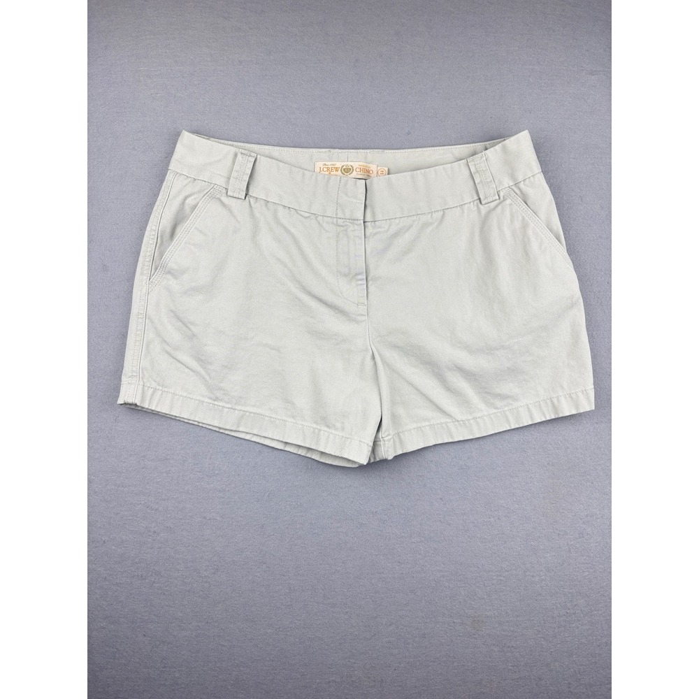 J Crew Chino Shorts Womens 14 City Fit Broken in Twill Classic Preppy